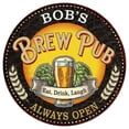 thumbnail image 1 of BOB'S Beer Pub Man Cave Metal Sign Home Wall Decor 14 inch Round 100140025006, 1 of 1