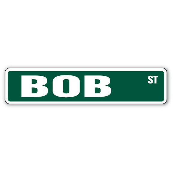 BOB Street Sign Decal Childrens Name Room Decal | Indoor/Outdoor | 18" Wide