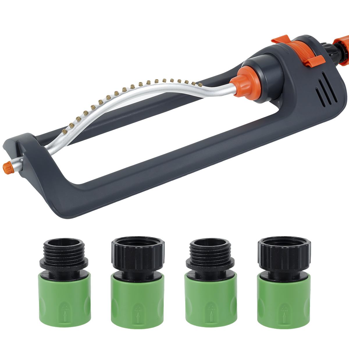 BOBASH 19 Holes Lawn Sprinkler Automatic Oscillating Sprinkler Large Area Coverage Water