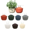 thumbnail image 1 of BOBASNDM Wall Hanging Planter, 21cm Half Round Hanging Planters with Anti-Sun, 2 Count, 1 of 9