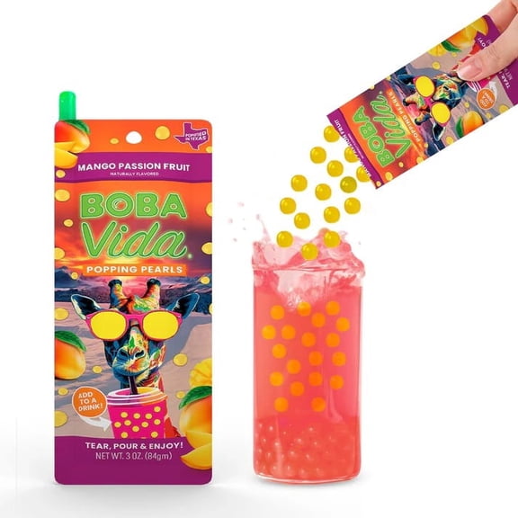 BOBAVIDA Mango Passion Popping Boba 3oz