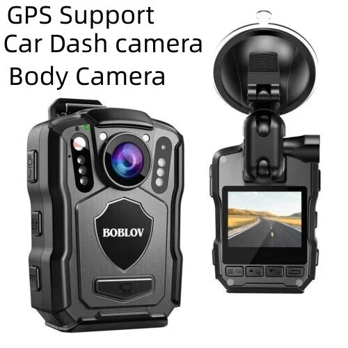 BOBLOV M5 2K Police Body Worn Camera, GPS Enabled &1440P Body Mounted Cam, 128GB Body Cam Built-in 4200MAH Battery,12Hrs Record, IP67 Waterproof, Night Vision Law Enforcement with Car Suction Mount