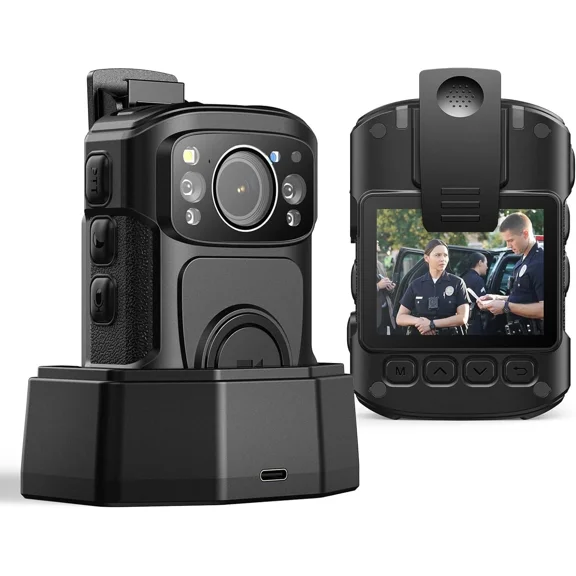 BOBLOV B4K5 4K Body Camera, 3400mAh GPS Wearable Body Camera 128GB IP68 Waterproof Night Vision Video Camcorder