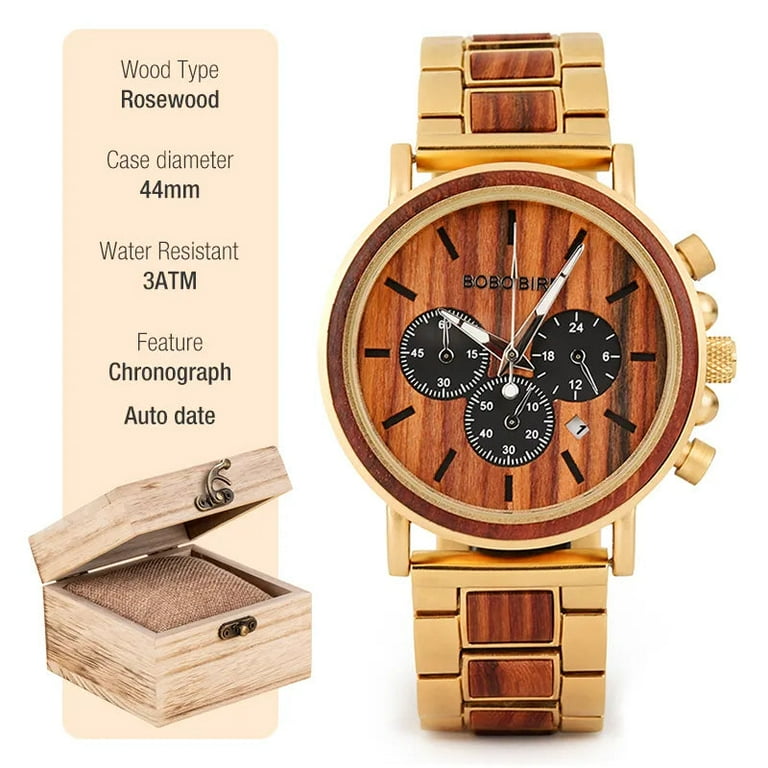入園入学祝い BIRD BOBO Wooden Stylish Luxury saati kol erkek Men Watch アナログ（自動巻き）