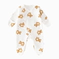 thumbnail image 1 of BOBOGOJP 100% Organic Cotton Soft 0-6 Months Unisex Footless Newborn Baby Sleepers Pajamas Romper Boys Girls Long Sleeve Dark Purple for Size 1-3 Months, 1 of 3