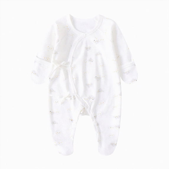 BOBOGOJP 100% Organic Cotton Soft 0-6 Months Unisex Footless Newborn Baby Sleepers Pajamas Romper Boys Girls Long Sleeve Purple for Size 1-3 Months