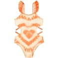 thumbnail image 1 of BOBOGOJP 2026 Cut Out One Piece Swimsuits Girls Bathing Suit high-Cut Quick-Dry Beach 5-13Years Orange for Size 9-10 Years, 1 of 7