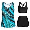 thumbnail image 1 of BOBOGOJP 3 Piece Tankini Swimsuits for Women Tummy Control Bathing Suits Swim Tank Top with Bra Boy Shorts Teen Swimwear Mint Green for Size S, 1 of 4