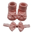 thumbnail image 1 of BOBOGOJP Baby Booties Newborn Baby Hand Crochet Knit Boots Infant Soft Cozy Warm Shoes for Toddler Girls Boys Pink for Size One Size, 1 of 3