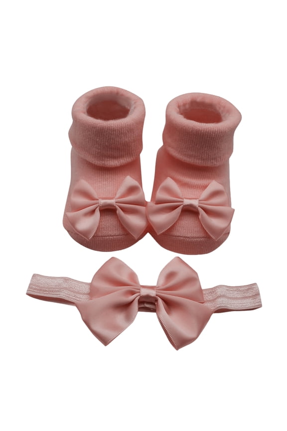 Baby Booties Newborn Infant Sock Shoes Hand Knitting Crochet Boy and Girl Cozy Shoes Pink for Size One Size