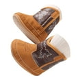 thumbnail image 1 of BOBOGOJP Baby Boots Infant Toddler Boys Girls Ankle Booties Little Kids Winter Shoes for Indoor Outdoor Walking Warm Shoes Brown for Size 4.5, 1 of 9