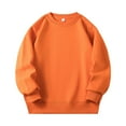 thumbnail image 1 of BOBOGOJP Baby Boys Girls Cotton Pullover Sweatshirt Toddler Kids Long Sleeve Crewneck Tops Newborn Infant Warm Clothes Orange for Size 5-6 Years, 1 of 3