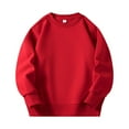 thumbnail image 1 of BOBOGOJP Baby Boys Girls Cotton Pullover Sweatshirt Toddler Kids Long Sleeve Crewneck Tops Newborn Infant Warm Clothes Red for Size 9-10 Years, 1 of 3