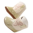 thumbnail image 1 of BOBOGOJP Baby Cowboy Boots Western Boots Toddler Cowboy Bootie Soft Sole Non-Slip Crib Shoes for Infant Boys Girls Gold for Size 4.5, 1 of 9