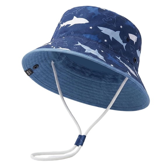 BOBOGOJP Baby Sun Hat Kids Summer Sun Protection Toddler Bucket Hat Wide Brim Adjustable Beach Hats for Boys Girls Age 0-6 Years