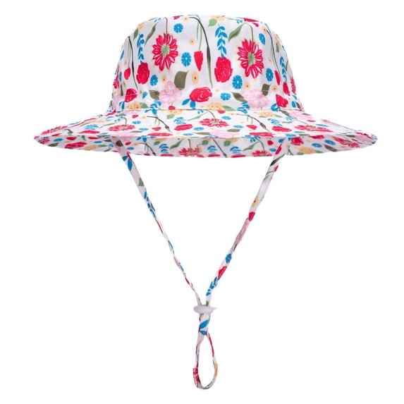 BOBOGOJP Baby Sun Hat Toddler Beach Swim Hats UPF 50+ Summer Bucket Hat Kids Infant Wide Brim Adjustable Sun Hat for Baby Boy Girls