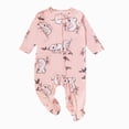 thumbnail image 1 of BOBOGOJP Bamboo Viscose Baby Long Sleeve Romper, Cute Pumpkin Prints Zipper Footless Jumpsuit, Toddler One-Piece Outfits Pink for Size 3-6 Months, 1 of 1