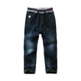 thumbnail image 1 of BOBOGOJP Boy's Slim Fit Skinny Ripped Distressed Zipper Jeans Pants with Holes Black for Size 3-4 Years, 1 of 9