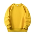 thumbnail image 1 of BOBOGOJP Boys Crewneck Pullover Sweatshirts Kids Youth Casual Long Sleeve Shirts Yellow for Size 9-10 Years, 1 of 3