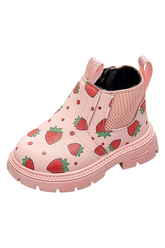 Boys Girls Combat Boots Riding Boots Knee High Side Zipper Mid Calf Boots for Toddler/Little Kid/Big Kid Pink for Size 6