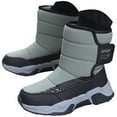 thumbnail image 1 of BOBOGOJP Boys Girls Snow Boots Water-Resistant Outdoor Warm Cozy Anti-Slip Mid Calf Lining Winter Shoes for Toddler/Little/Big Kids Amry Green for Size 2.5, 1 of 9