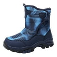 thumbnail image 1 of BOBOGOJP Boys Girls Toddler Snow Boots Waterproof Slip Resistant Outdoor Winter Shoes(Toddler/Little Kids/Big Kids) Navy for Size 3, 1 of 8