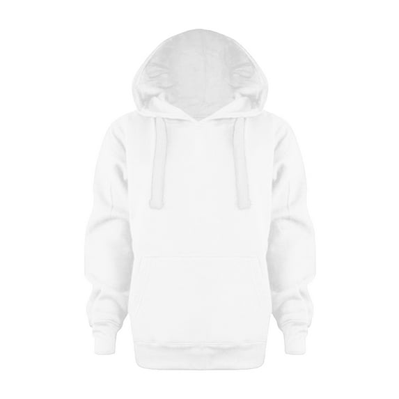 BOBOGOJP Boys Hoodie Cute Sweatshirt Solid Color Long Sleeve Kids Tops for Boys Girls White for Size 7-8 Years