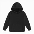 thumbnail image 1 of BOBOGOJP Boys Hoodies 5-16 Years Long Sleeve Pullover Basic Solid Hooded Sweatshirts for Boy Black,Size 11-12 Years, 1 of 4