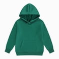 thumbnail image 1 of BOBOGOJP Boys Hoodies 5-16 Years Long Sleeve Pullover Basic Solid Hooded Sweatshirts for Boy Green,Size 1-2 Years, 1 of 4
