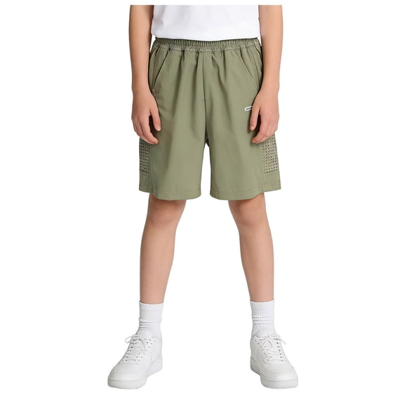 BOBOGOJP Boys Quick Dry Athletic Running Shorts with Pockets Lightweight Workout Shorts for Sports Gym Basketball Hiking Green for Size 4-5 Years