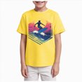 thumbnail image 1 of BOBOGOJP Boys Short Sleeve T Shirts Kids Summer Crewneck Tops Loose Fit Basic Tees Yellow for Size 2-3 Years, 1 of 4