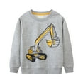 thumbnail image 1 of BOBOGOJP Boys Sweatshirts Cotton Long Sleeve Crewneck Pullover Toddler Kids Winter Warm Shirt Sweater Tops Gray for Size 5-6 Years, 1 of 7