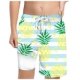 thumbnail image 1 of BOBOGOJP Boys Swim Trunks with Compression Liner Comfortable Anti-Chafe Swimming Shorts Stretchy UPF Quick Dry Size 3T-20 Light Green for Size 10-13 Years, 1 of 7