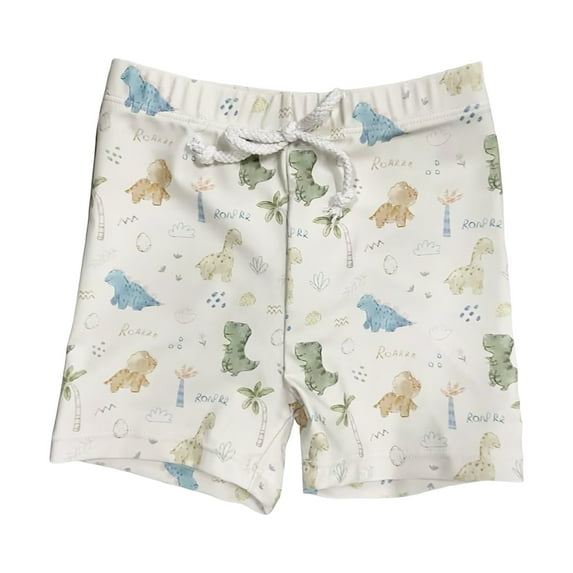 BOBOGOJP Boys Swim Trunks Quick Dry Beachwear Sport Swim Shorts Toddler Boy Swimwear Striped Bathing Suit Board Short 0-9 Year Beige for Size 3-4 Years