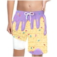 thumbnail image 1 of BOBOGOJP Boys Swim Trunks with Compression Liner Swim Shorts Swimwear Quick Dry Boy Bathing Suit Beach Swimsuit Toddler Purple for Size 13-14 Years, 1 of 7