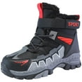 thumbnail image 1 of BOBOGOJP Boys' Waterproof Winter Snow Boots with Insulation for Cold Weather Red for Size 12, 1 of 9