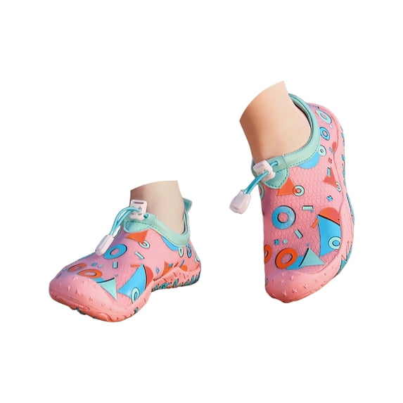 BOBOGOJP Built-in Heel Grips Water Shoes for Kids Girls Boys Hiking Wide Barefoot Swim Beach Pool Big Kid Pink for Size 3