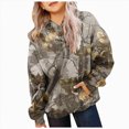 thumbnail image 1 of BOBOGOJP Camo Hoodie Kids Cute Hoodies Maple Leaf Print Oversized Drop Shoulder Fleece Hooded Sweatshirt Pullover With Pocket (Grey, 5-6), 1 of 6