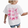 thumbnail image 1 of BOBOGOJP Cute Bow Christian Shirts Graphic Tees Girls Jesus God Faith Bible Shirt Cotton Religious Top White for Size 7-8 Years, 1 of 6