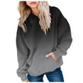 thumbnail image 1 of BOBOGOJP Cute Hoodies for Teen Girls Trendy Preppy Hooded Sweatshirts Oversized Long Sleeve Shirts Gradient Clothes for Girls Dark Gray for Size 5-6 Years, 1 of 6
