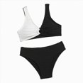 thumbnail image 1 of BOBOGOJP Girl's V Neck Ring Linked Bikini Sets Bathing Suits Two Piece Swimsuit (White, 8-9 Years), 1 of 3