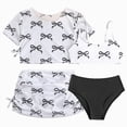 thumbnail image 1 of BOBOGOJP Girls 4 Swimsuit Set Print Bathing Suit with Quick Dry Modest Beach Swimwear White for Size 10-11 Years, 1 of 6