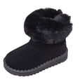 thumbnail image 1 of BOBOGOJP Girls Boys Boots Kids Lined Winter Snow Fuzzy Classic Kid's Mid Boot Black for Size 12, 1 of 6