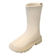 thumbnail image 1 of BOBOGOJP Girls Knee High Boots Kids Fashion Low Heel Side Zipper Tall Riding Boots for Toddler Little Kid Big Kid Beige for Size 9.5, 1 of 7
