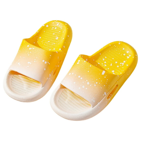 BOBOGOJP Girls Slide Sandals Breathable Summer Shoes for Kids with Non-Slip Sole Slides for Beach & Pool Yellow for Little Child 12