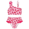 thumbnail image 1 of BOBOGOJP Girls Swimsuit, 2 Piece Bikini Set Ruffle Bathing Suit with Adjustable Strap Girls' Swimwear 7-16Y (Pink, 5-6 Years), 1 of 8