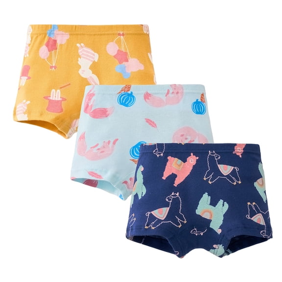 BOBOGOJP Girls Underwear Cotton Toddler Girls Panties Cute Comfortable Little Girl Underwear Pack Soft Breathable Boyshorts Dark Purple for Size 7-8 Years