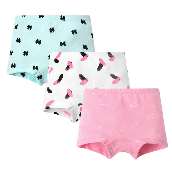 BOBOGOJP Girls Underwear Cotton Toddler Girls Panties Cute Comfortable Little Girl Underwear Pack Soft Breathable Boyshorts Pink for Size 4-5 Years