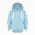 thumbnail image 1 of BOBOGOJP Girls Zip Up Hoodie Lightweight Teen Fleece Sweatshirts Jacket Long Sleeve Fall Hoodie With Pocket Light Blue,Size 5-6 Years, 1 of 9