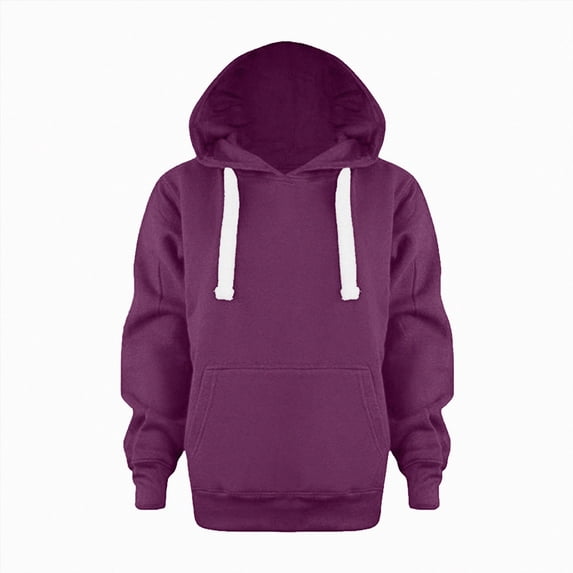 BOBOGOJP Girls Zip Up Hoodie Lightweight Teen Fleece Sweatshirts Jacket Long Sleeve Fall Hoodie With Pocket Purple,Size 7-8 Years